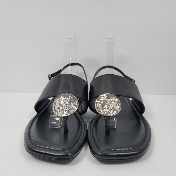 White House Black Market Women's Disc Slingback Black Flat US Size 8.5M - Picture 3 of 8